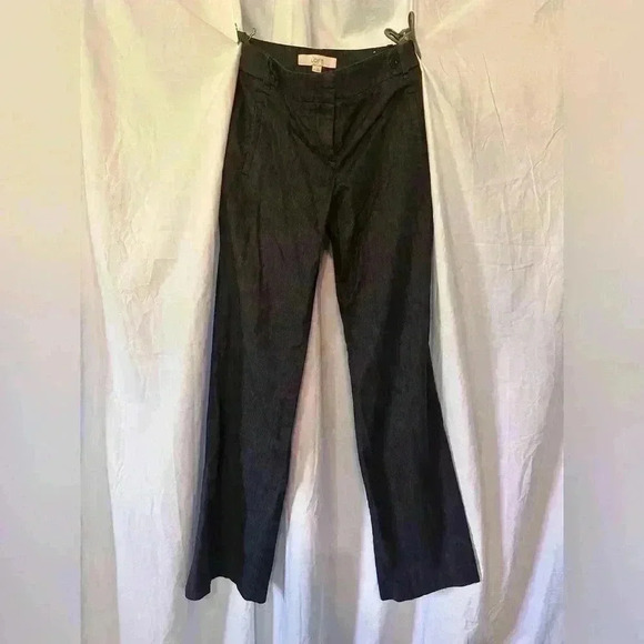Anne Taylor Loft Flat Front Dress Pant. Size 0. Blue. Stretch. Julie Style - Picture 1 of 7